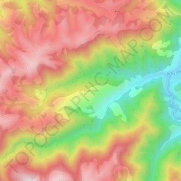 Mărtinie topographic map, elevation, terrain