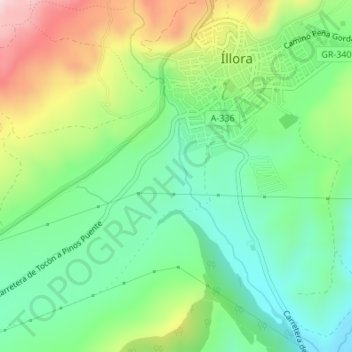 La Duquesa topographic map, elevation, terrain