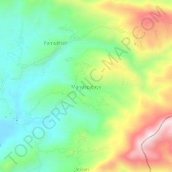 Mandapajaya topographic map, elevation, terrain