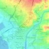 Hilltop topographic map, elevation, terrain