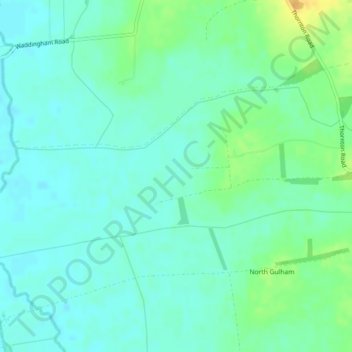 Thornton Carrs topographic map, elevation, terrain