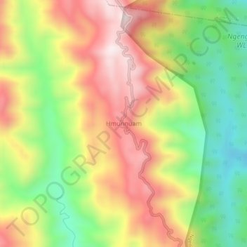 Hmunnuam topographic map, elevation, terrain