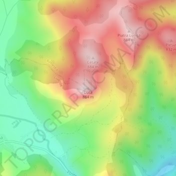 Data topographic map, elevation, terrain