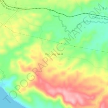 Bagong Sikat topographic map, elevation, terrain