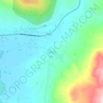 Doğanlar topographic map, elevation, terrain