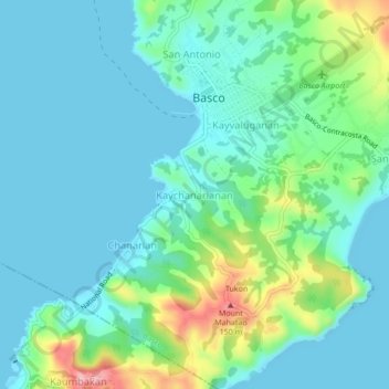 Kaychanarianan topographic map, elevation, terrain