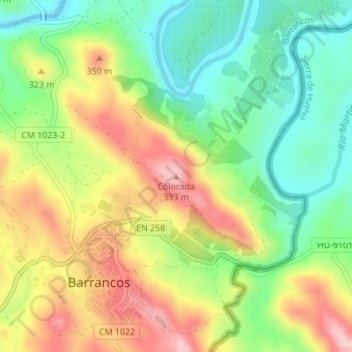 Colorada topographic map, elevation, terrain