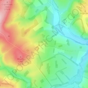Redpath topographic map, elevation, terrain