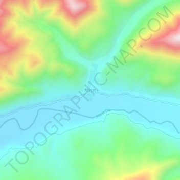 Masat topographic map, elevation, terrain