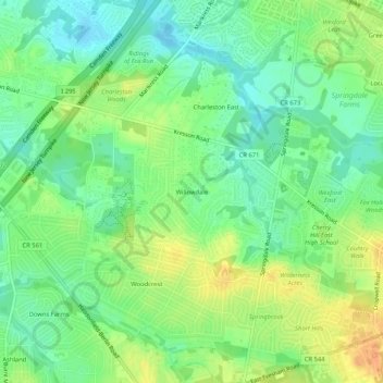 Willowdale topographic map, elevation, terrain