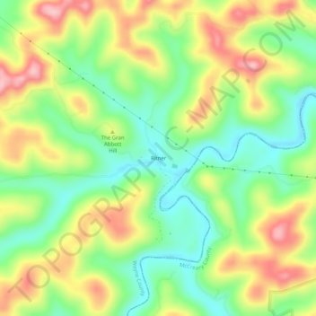 Ritner topographic map, elevation, terrain