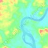 Laham topographic map, elevation, terrain