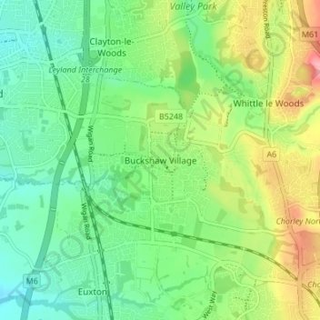 Buckshaw Village topographic map, elevation, terrain