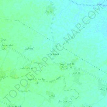 Shahdad Bazar topographic map, elevation, terrain