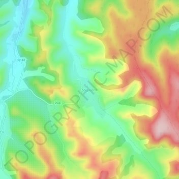 Stejărenii topographic map, elevation, terrain