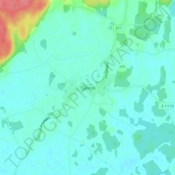 Tjällmo topographic map, elevation, terrain