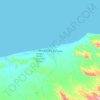 Bosaso topographic map, elevation, terrain