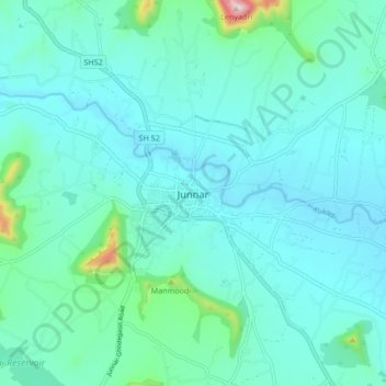 Junnar topographic map, elevation, terrain