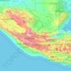 Quiche topographic map, elevation, terrain