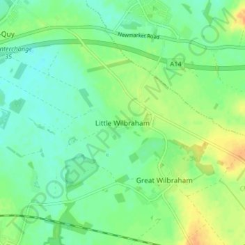 Little Wilbraham topographic map, elevation, terrain