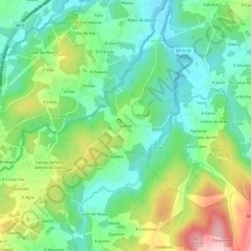 Xuanzo topographic map, elevation, terrain