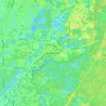 River Ridge topographic map, elevation, terrain