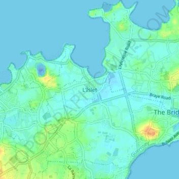 L'Islet topographic map, elevation, terrain