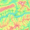 云阳县 topographic map, elevation, terrain