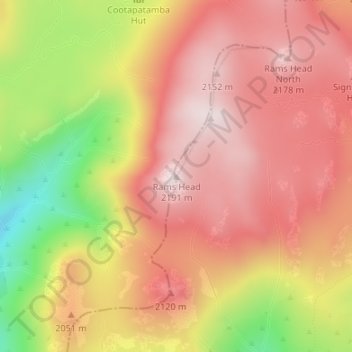 Rams Head topographic map, elevation, terrain