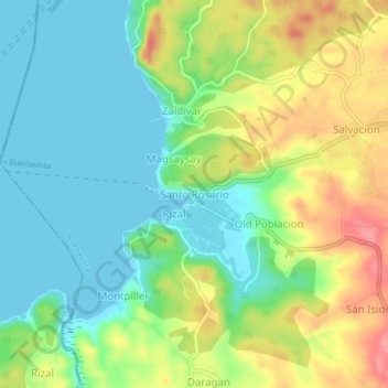 Santo Rosario topographic map, elevation, terrain
