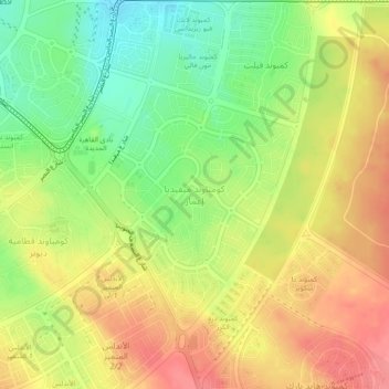 Mividia Emaar Compound topographic map, elevation, terrain