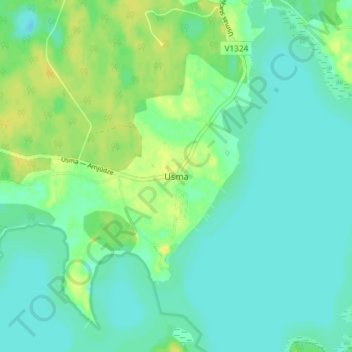 Usma topographic map, elevation, terrain