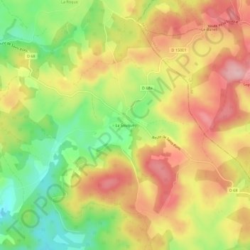 La Souque topographic map, elevation, terrain