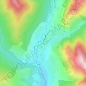 Trăisteni topographic map, elevation, terrain