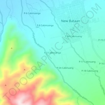 P-5 Cabinuanga topographic map, elevation, terrain