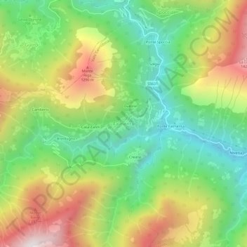 Falmenta topographic map, elevation, terrain