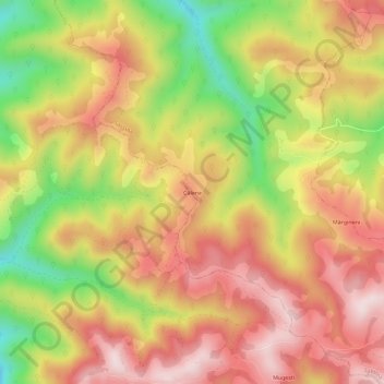 Călene topographic map, elevation, terrain