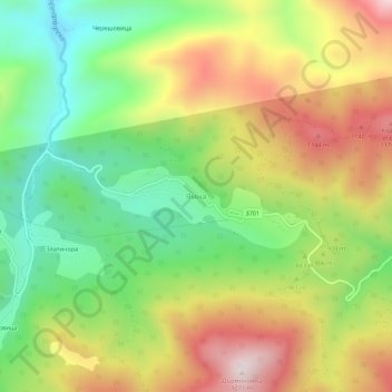 Iamna topographic map, elevation, terrain