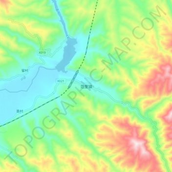 Fanli topographic map, elevation, terrain