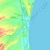 Hampden topographic map, elevation, terrain