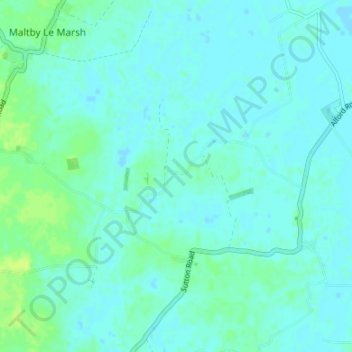 Hagnaby topographic map, elevation, terrain