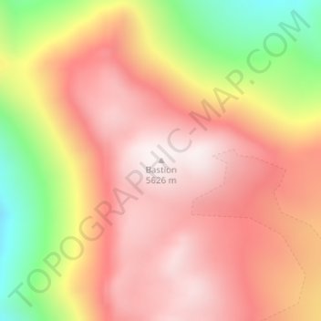 Bastion topographic map, elevation, terrain