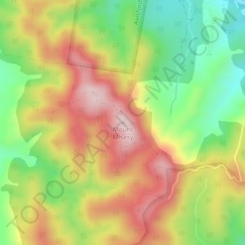 Mount Misery topographic map, elevation, terrain