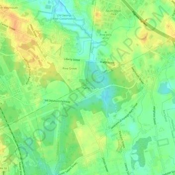 Hatherly topographic map, elevation, terrain