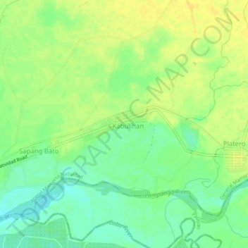 Sapang Bato topographic map, elevation, terrain