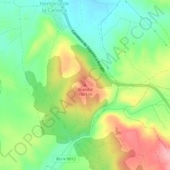 Grandal topographic map, elevation, terrain