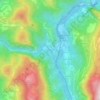 San Vittore topographic map, elevation, terrain
