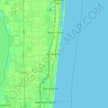 Delray Beach topographic map, elevation, terrain
