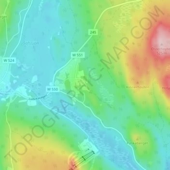 Säfsbyn topographic map, elevation, terrain