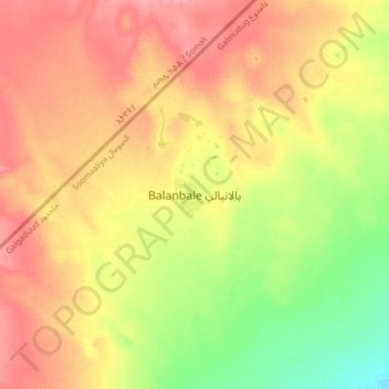 Balanbale بالانبالي topographic map, elevation, terrain